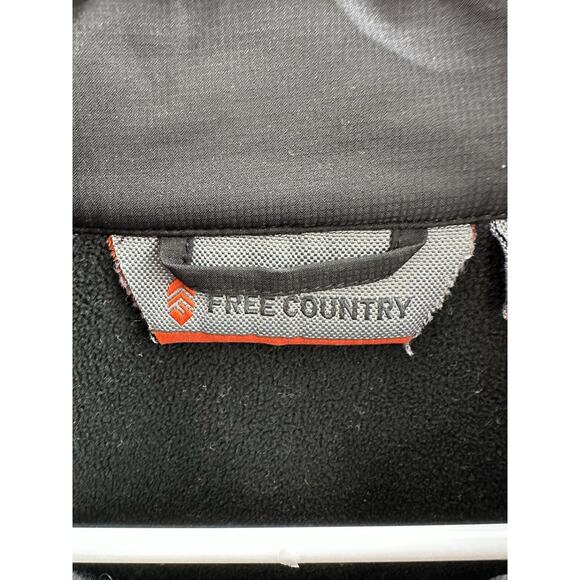 Free Country Mens Jacket Size Small 34-36 Black Fleece Lined Zip Up Soft Shell - Picture 5 of 14